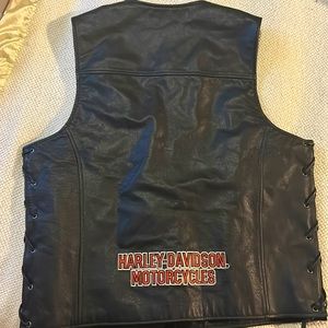 Harley Davidson leather vest men